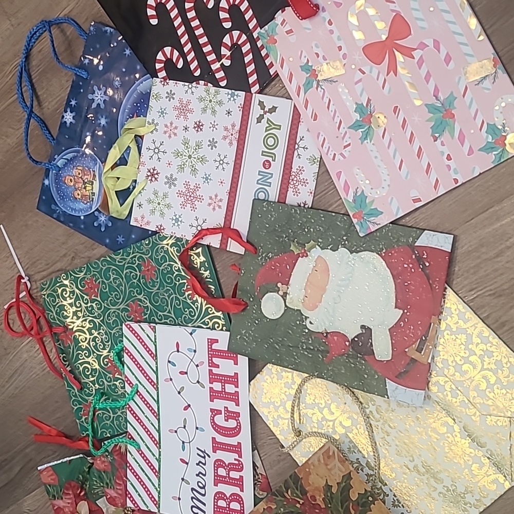 11 Holiday Medium Sized Gift Bag Bundle